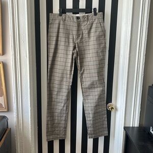 PAUL SMITH BROWN GREEN PLAID CHINOS